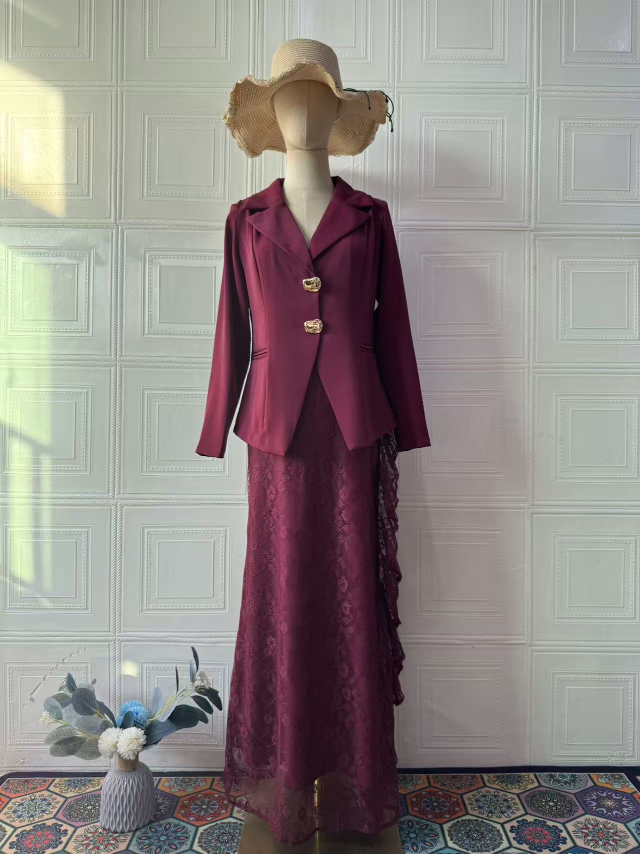 Elegant Autumn Long Sleeve Maxi Dress Set for Women  Casual Fashion Dress